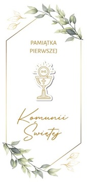 Kartka na komunię delikatnie zdobiona cudo DLAS166