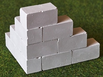 Кирпич гипсовый, прямой стеновой, форма 01