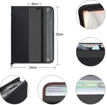 Папка для документов складная с 13 отделениями Biwuar