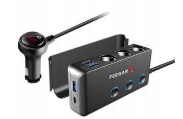 ROZDZIELACZ GNIAZDA ZAPALNICZKI FEEGAR 12-24V USB Prezent