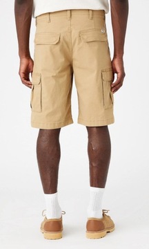 Wrangler CASEY JONES CARGO SHORTS Kelp KRÓTKIE BEŻOWE SPODENKI W32