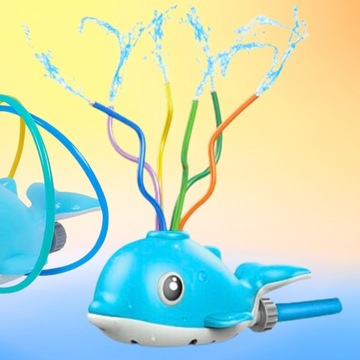 Садовая игрушка-разбрызгиватель для детей, шланг для разбрызгивания дельфина на лето