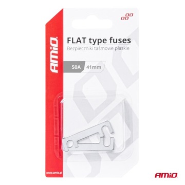 AMiO ЛИНЕЙНЫЙ ПЛОСКИЙ ЛЕНТОЧНЫЙ ПРЕДОХРАНИТЕЛЬ 41x11мм 50А 2ШТ.
