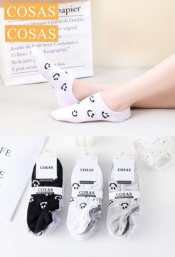 5 ЖЕНСКИХ НОСКОВ, РАЗНОЦВЕТНЫЕ ХЛОПКОВЫЕ УЗОРЫ