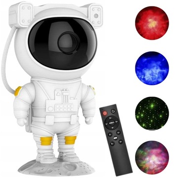 PROJEKTOR GWIAZD Lampka Nocna Rzutnik Dla Dzieci Led Laserowy ASTRONAUTA
