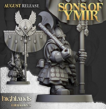 Dwarf Veterans x17+ x3 CMD - Highlands Miniatures - 3D-печать