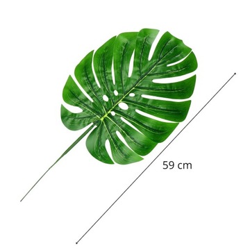 ЛИСТЬЯ ИСКУССТВЕННЫЙ МОНСТР БОЛЬШИЕ 6 ШТ. XXL ДЕКОРАТИВНЫЙ КРЕМ ДЕКОРАТИВНЫЕ ЦВЕТЫ
