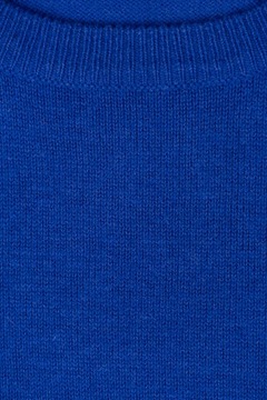 Asos Modny Męski Kobaltowy Sweter Klasyczny Gładki Sweterek Bawełna M