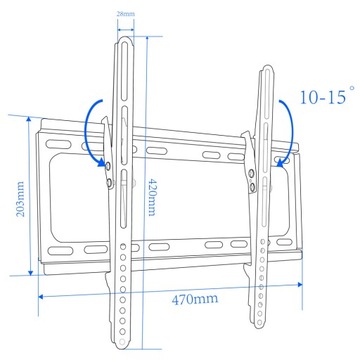 НАСТЕННОЕ КРЕПЛЕНИЕ ДЛЯ ТЕЛЕВИЗОРА ДЛЯ ТЕЛЕВИЗОРА 26–70 ДЮЙМОВ, СТАБИЛЬНАЯ ВЕШАЛКА VESA 30 КГ