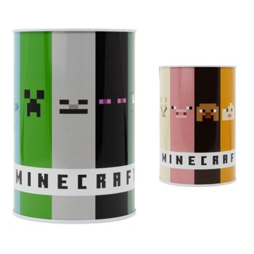 Skarbonka dziecięca metalowa puszka Minecraft