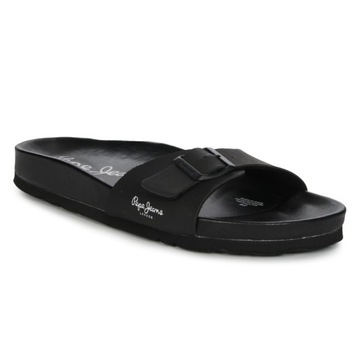 Klapki męskie Pepe Jeans PMS90100 999 Black czarne r.44