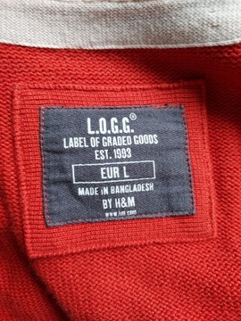 H&M sweter rozpinany z wełną L kieszenie