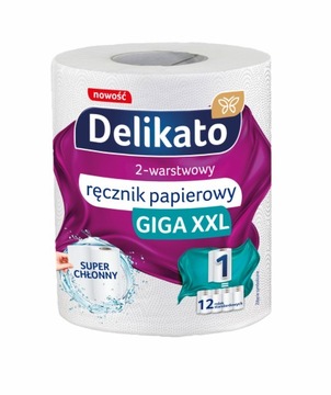 RĘCZNIK PAPIEROWY DELIKATO 500 GIGA XXL ROLKA