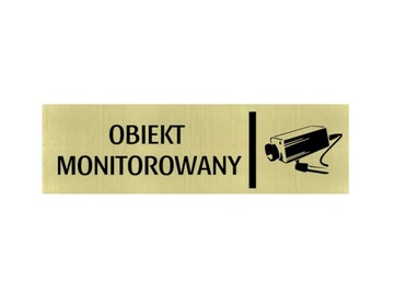 Grawerowana tabliczka OBIEKT MONITOROWANY GRAWER