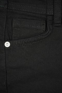 Bershka Jeansowe Krótkie Spodenki Czarne Szorty Bawełna Wysoki Stan L 40