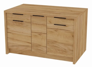 Wyspa kuchenna gotowa wyspa do kuchni z szafkami 130x80 cm dąb złoty
