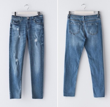 H&M krótkie spodenki damskie szorty klasyczne JEANSOWE 164 S 36