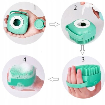 ЩЕТКА ДЛЯ МЫТЬЯ СОБАК W5 С ДОЗАТОРОМ ДЛЯ ШАМПУНЯ