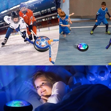 2W1 BRAMKA HOVER PIŁKA NOŻNA DO HOKEJA ZESTAW ŚWIECĄCA PIŁKA DO GRY W DOMU