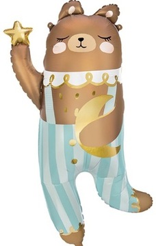 BALON FOLIOWY MIŚ MISIU NIEDŹWIADEK NA URODZINY ROCZEK BABY SHOWER HEL 90CM