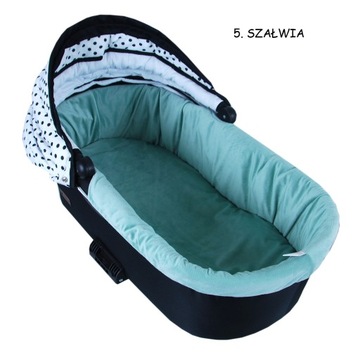 BabyLux Вкладной наматрасник для гондолы VELVET MICROFIBER SAGE