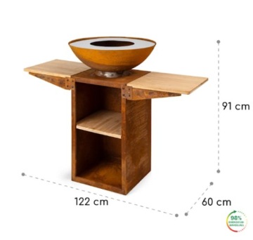 BLUMFELDT SAVAGE 2.0 TALL Стильный старинный камин из ржавчины, высота 91 см