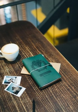 Notes skóra A6 Harry Potter Slytherin 80k czystych i w kropkowaną linie