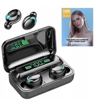 БЕСПРОВОДНЫЕ ВОДОНЕПРОНИЦАЕМЫЕ НАУШНИКИ С POWERBANK