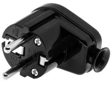 WTYK WTYCZKA KĄTOWA 2P+Z ROZBIERALNA 16A CZARNA