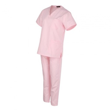 Peelingi pielęgniarskie Prezent z okazji Dnia Pielęgniarki Zestaw do szorowania munduru roboczego dla pielęgniarek S Różowy