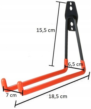 WIESZAK HAK UCHWYT ZAGIĘTY ŚCIENNY GARAŻOWY HACZYK