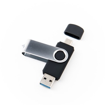 Флешка подарочная 64 ГБ 3.0 USB-C TYPE C ЧЕРНАЯ БЕЗ ГРАВИРОВКИ