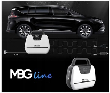 ПОРТАТИВНЫЙ АВТОМОБИЛЬНЫЙ КОМПРЕССОР 12 В / 230 В, светодиодный ЖК-дисплей