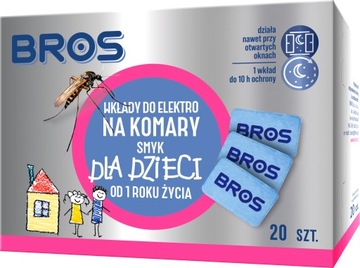 BROS Wkłady do elektro na komary SMYK dla dzieci 20 szt.