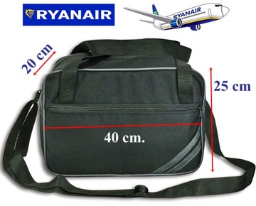 Mała Torba do samolotu Ryanair wymiar 40x25x20 cm mały bagaż podręczny POL