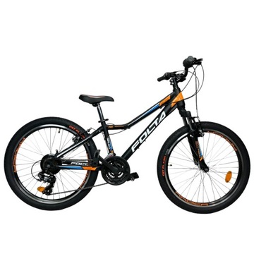 ROWER DZIECIĘCY GÓRSKI MTB FOLTA GALDO 24'' SHIMANO POMARAŃCZOWY CZARNY