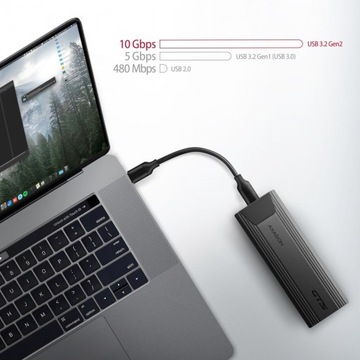 Корпус внешнего твердотельного накопителя M2 NVMe USB-C 3.2 GEN 2, алюминий