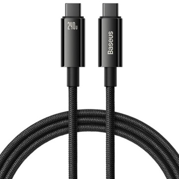 BASEUS SZYBKI KABEL USB C - USB C 480Mb/s 240W MOCNY PRZEWÓD DO TELEFONU 3m