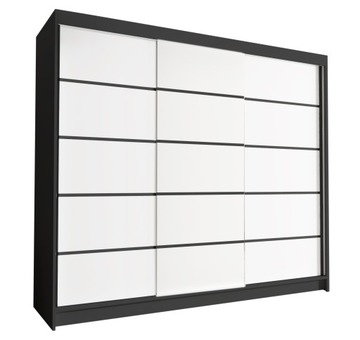 SZAFA PRZESUWNA DAVOS VII 250cm - duża GARDEROBA