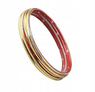 LISTWA OZDOBNA dekoracyjna wykończeniowa TAŚMA złota gold chrom 6 mm 1m