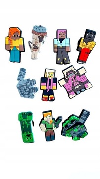 10SZT. CHARMS DO CROCS MINECRAFT GRACZ GAMER PRZYPINKI