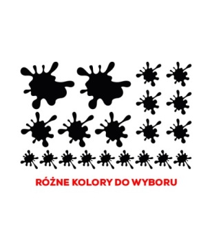 Naklejki na auto samochód KLEKSY KLEKS PLAMA 20szt | RÓŻNE KOLORY