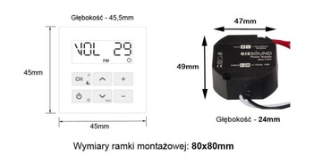 Kbsound In Wall Radio podtynkowe cyfrowe dab+