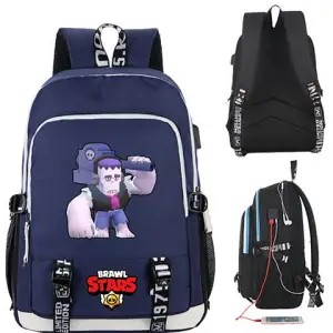 Brawl Stars duży plecak A4 wodoodporny Plecak z otworem na USB