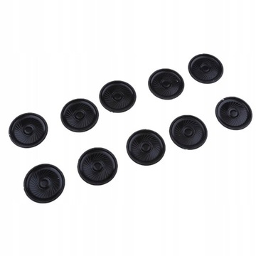 10 полнодиапазонных круглых динамиков мощностью 0,5 Вт и сопротивлением 8 Ом.