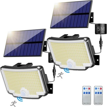 NIPIFY WS48 ZEWNĘTRZNA LAMPA SOLARNA LED Z CZUJNIKIEM RUCHU 2szt