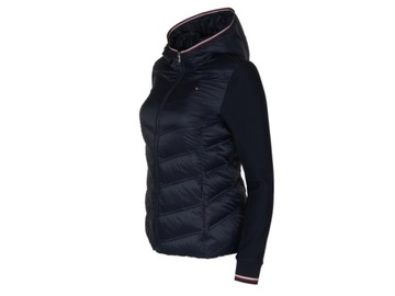 TOMMY HILFIGER Bluzo - kurtka damska, granatowa, puchowa, pikowana, 36