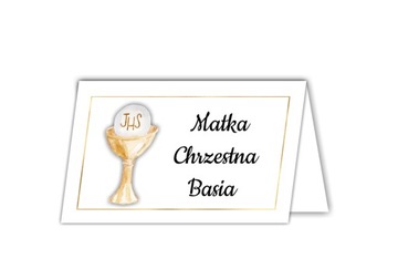 Winietki dwustronne, KOMUNIA ŚWIĘTA + kielich