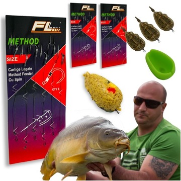 ZESTAW DO METODY METHOD FEEDER KOSZYCZKI FOREMKA PRZYPONY 18 szt r 8 12 14