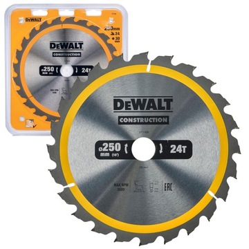 DeWALT DT1956 tarcza piła do drewna 250 x 30 24z